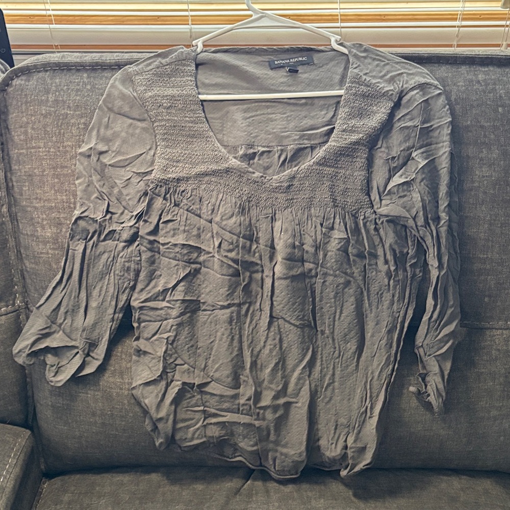 Banana Republic Charcoal Blouse